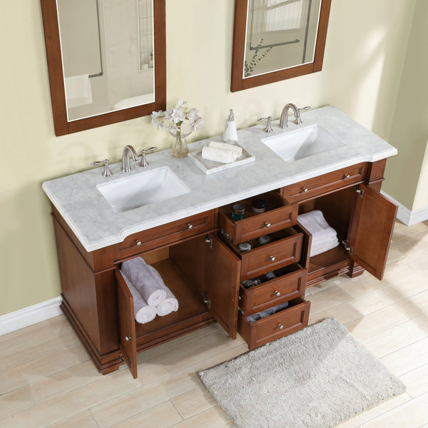 Lark Manor Artimon 72'' Double Bathroom Vanity with Top | Wayfair